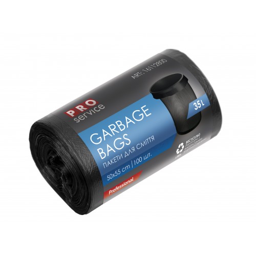 Пакети для сміття 35*100 PROservice чорні р.(50*55)