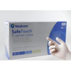 Рукавиці латексні оглядові нестерильні припудрені "Safe-Touch" (M) (100шт)